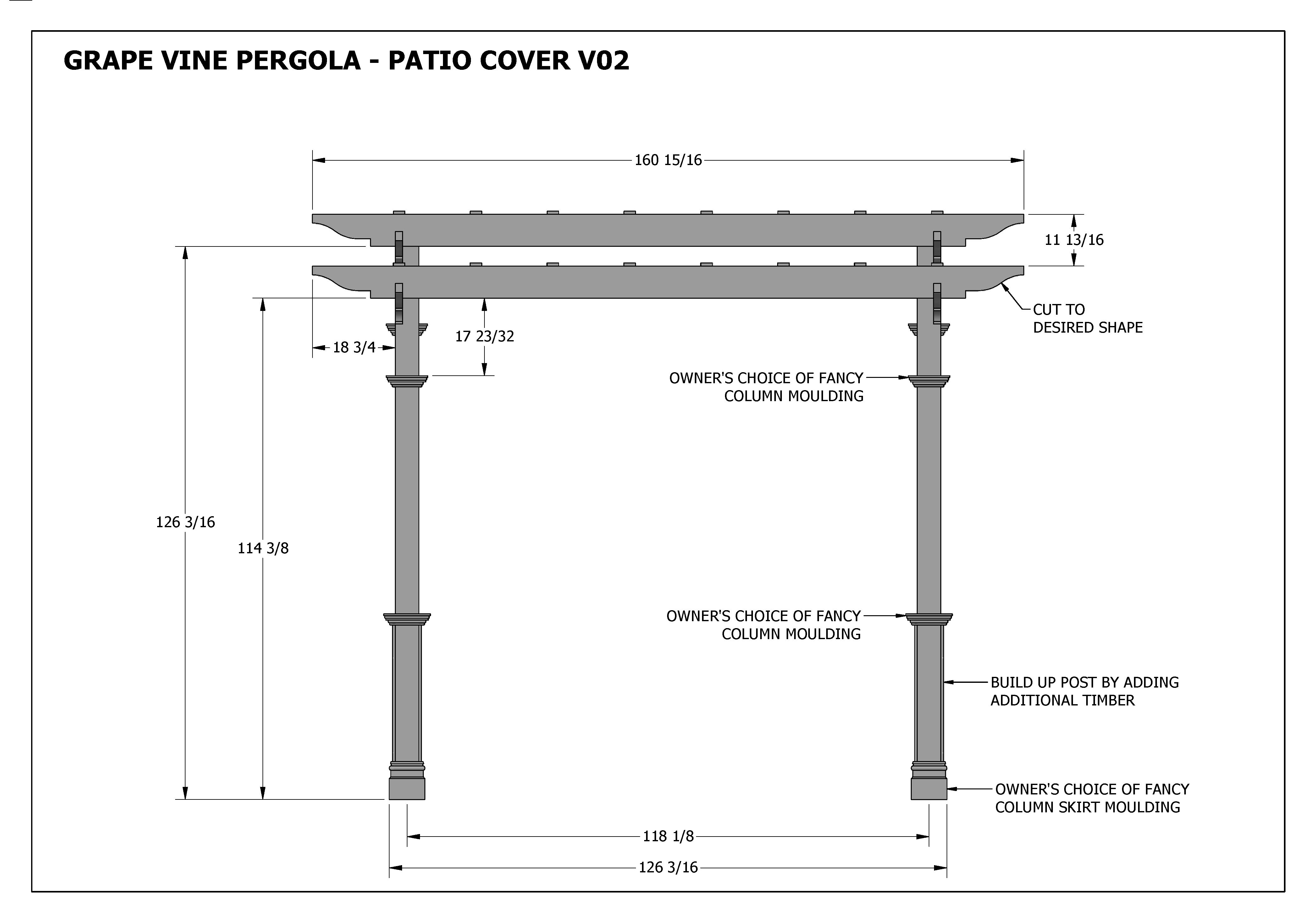 GRAPE VINE PERGOLA - OUTDOOR PATIO COVER - V2 Full ... GRAPE VINE PERGOLA - OUTDOOR PATIO COVER - V2 Full ... on Patio Cover Decorating Ideas id=13779